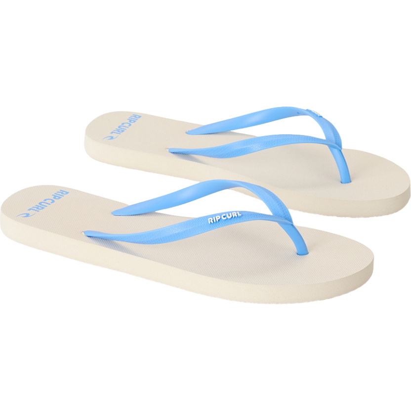 2026 Rip Curl Womens Bondi Bloom Open Toe Flip Flops 16HWOT - Natural / Blue